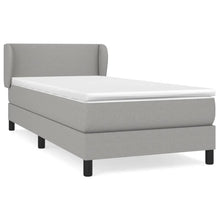 Boxspring Met Matras Stof Lichtgrijs 80 x 200 cm Effen ontwerp