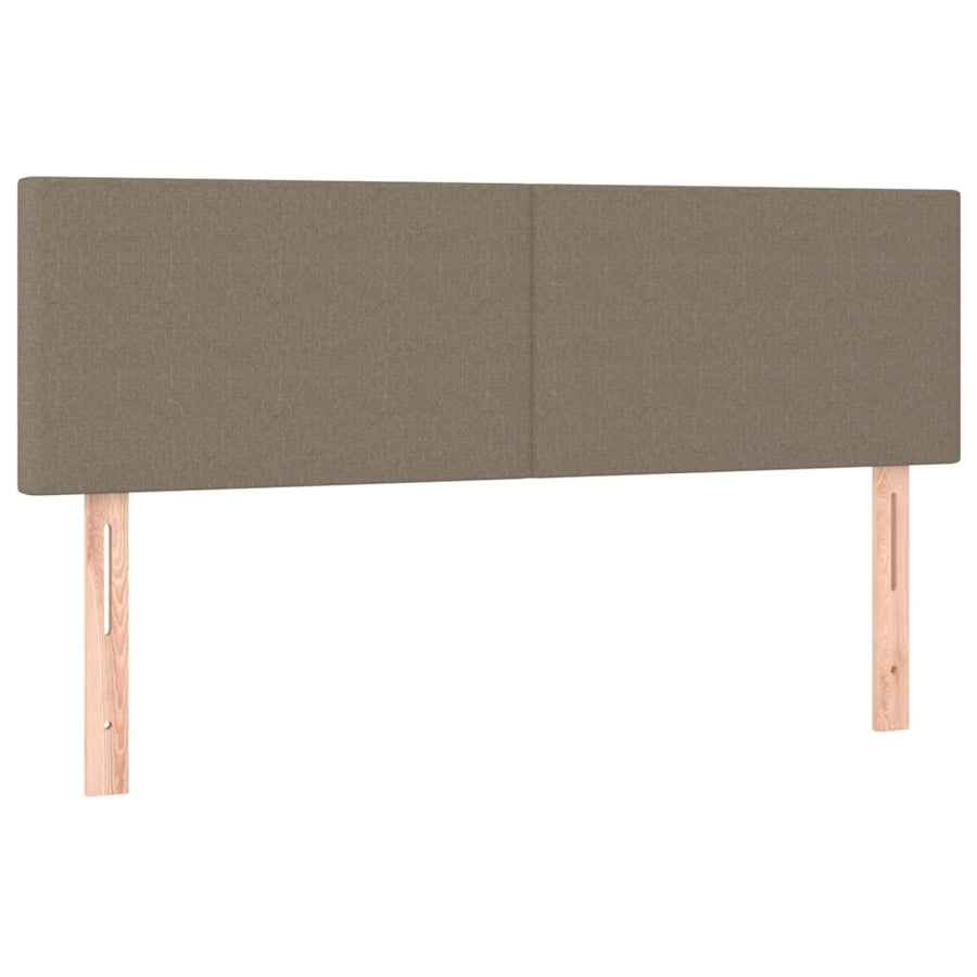 Boxspring met matras stof taupe 140x200 cm 140 x 200 cm Taupe