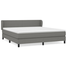 Boxspring Met Matras Stof Donkergrijs 160 x 200 cm Effen ontwerp