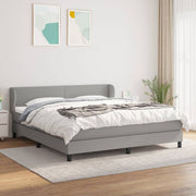 Boxspring 180x200 cm lichtgrijs met matras