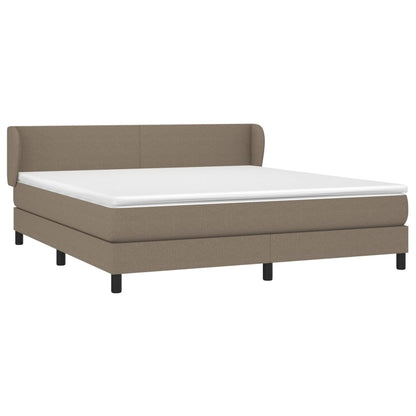 Boxspring met matras stof taupe 180x200 cm 180 x 200 cm Taupe