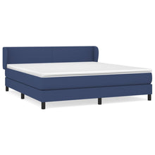 Boxspring Met Matras Stof Blauw 180 x 200 cm Effen ontwerp