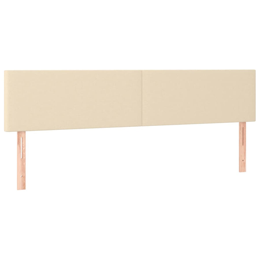 Boxspring met matras stof crèmekleurig 200x200 cm 200 x 200 cm Effen ontwerp