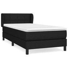 Boxspring Met Matras Stof Zwart 90 x 190 cm Blok met vierkanten