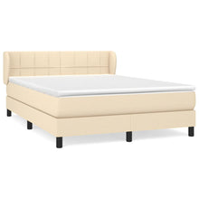 Boxspring met matras stof crèmekleurig 140x190 cm 140 x 190 cm Crème