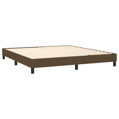 Boxspring met matras stof donkerbruin 160x200 cm