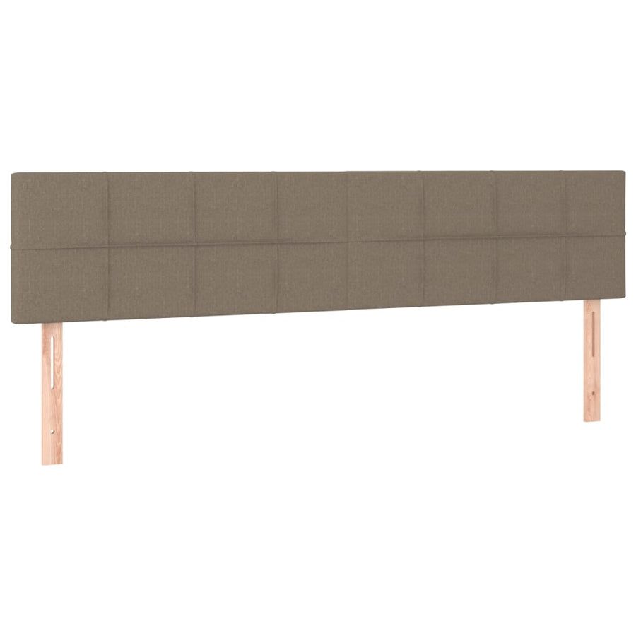 Boxspring Met Matras Stof Taupe 180 x 200 cm Blok met vierkanten