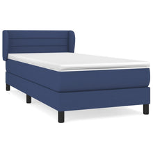 Boxspring Met Matras Stof Blauw 80 x 200 cm Horizontale strepen