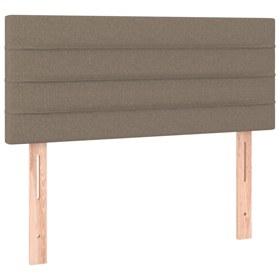 Boxspring met matras stof taupe 90x200 cm 90 x 200 cm Taupe