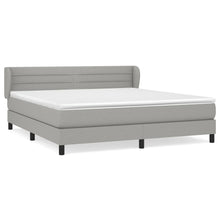 Boxspring Met Matras Stof Lichtgrijs 180 x 200 cm Horizontale strepen