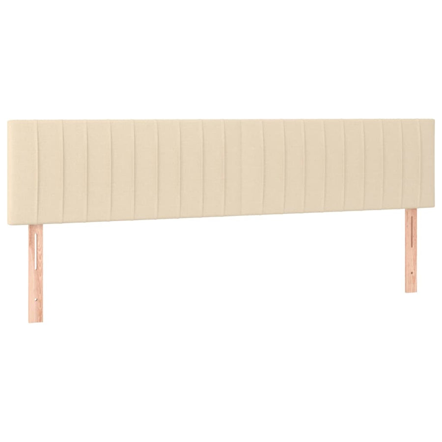 Boxspring Met Matras Stof Kleurig Crème 200 x 200 cm Verticale strepen