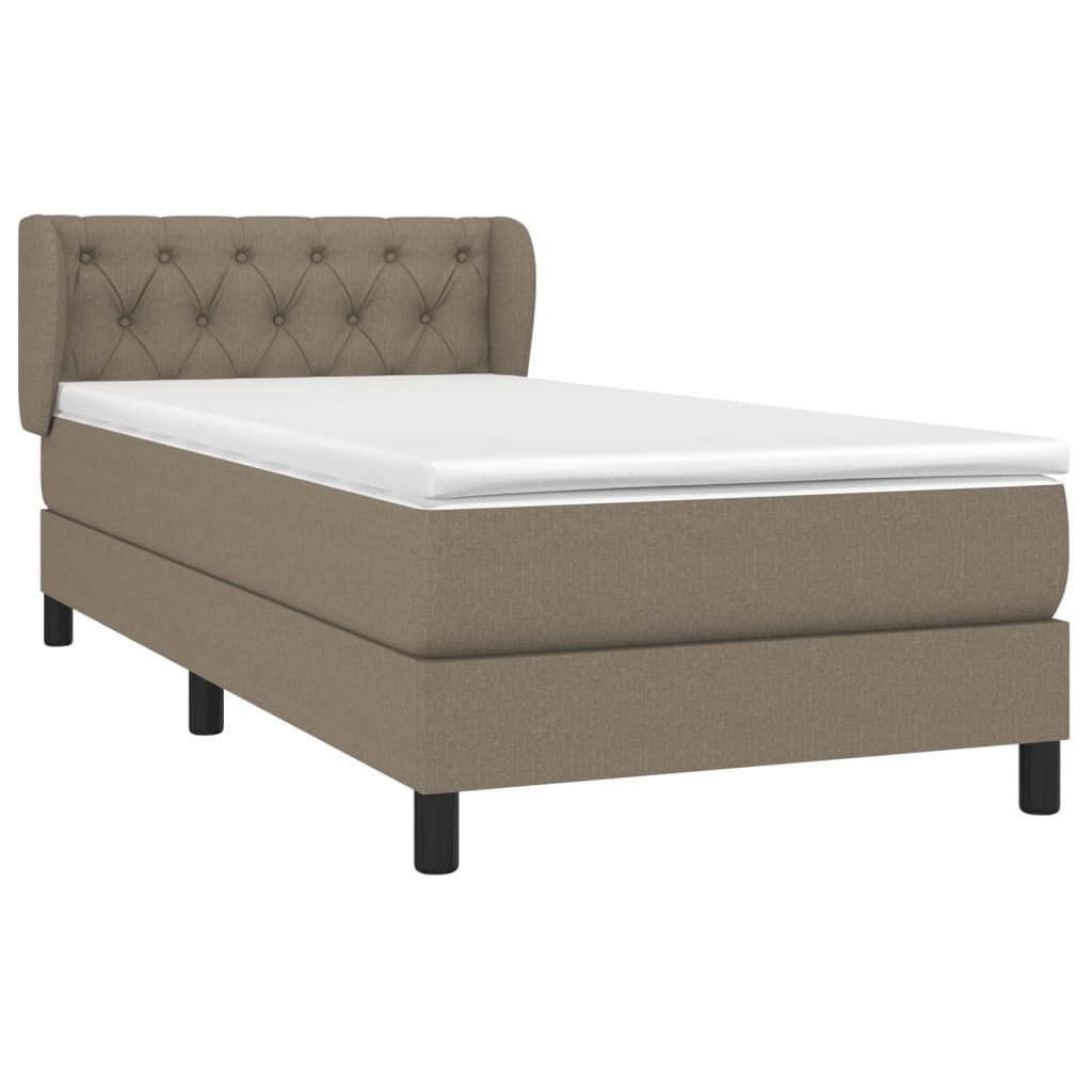 Boxspring met matras stof taupe 80x200 cm 80 x 200 cm Taupe