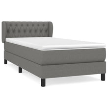Boxspring Met Matras Stof Donkergrijs 90 x 190 cm Getuft ontwerp