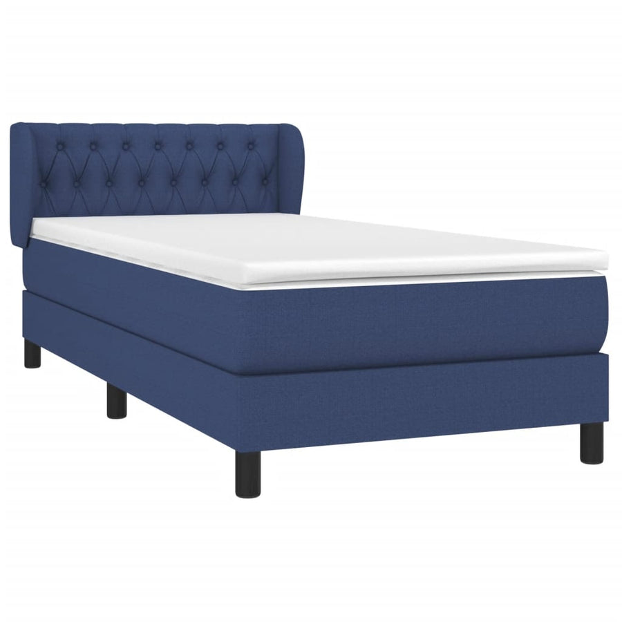Boxspring Met Matras Stof Blauw 90 x 200 cm Getuft ontwerp