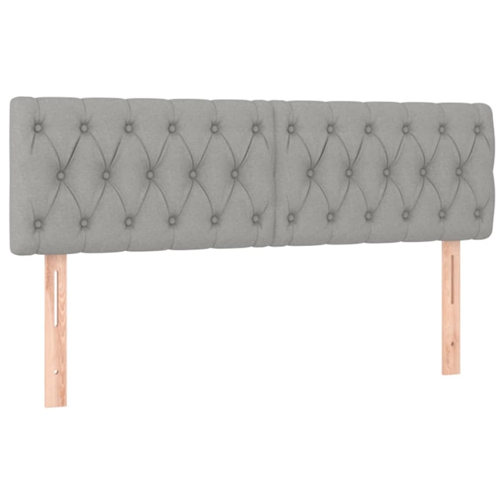 Boxspring Met Matras Stof Lichtgrijs 140 x 190 cm Getuft ontwerp