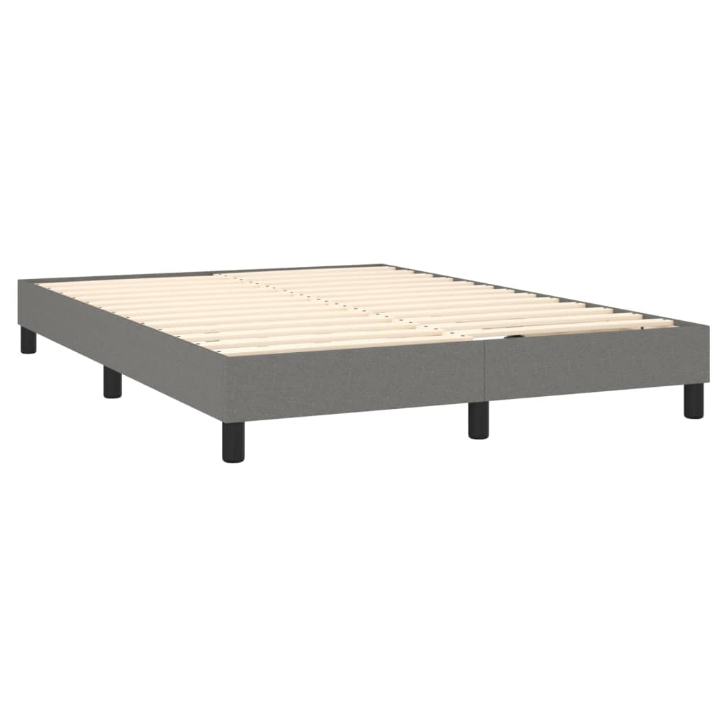 Boxspring Met Matras Stof Donkergrijs 140 x 190 cm Getuft ontwerp