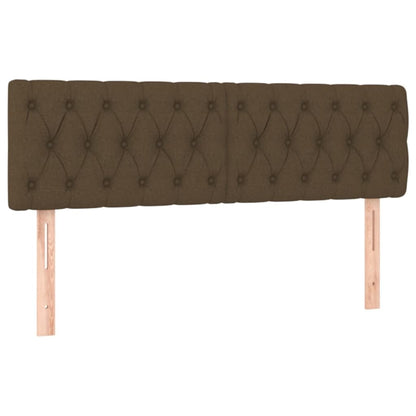 Boxspring Met Matras Stof Donkerbruin 140 x 190 cm Getuft ontwerp