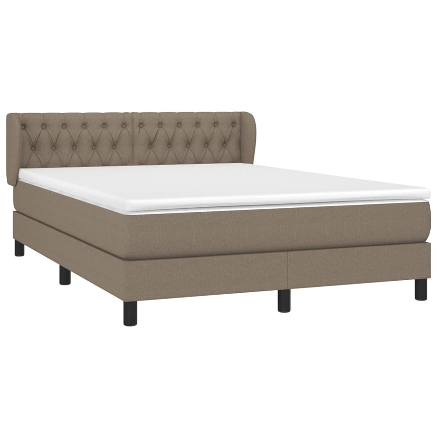 Boxspring Met Matras Stof Taupe 140 x 190 cm Getuft ontwerp