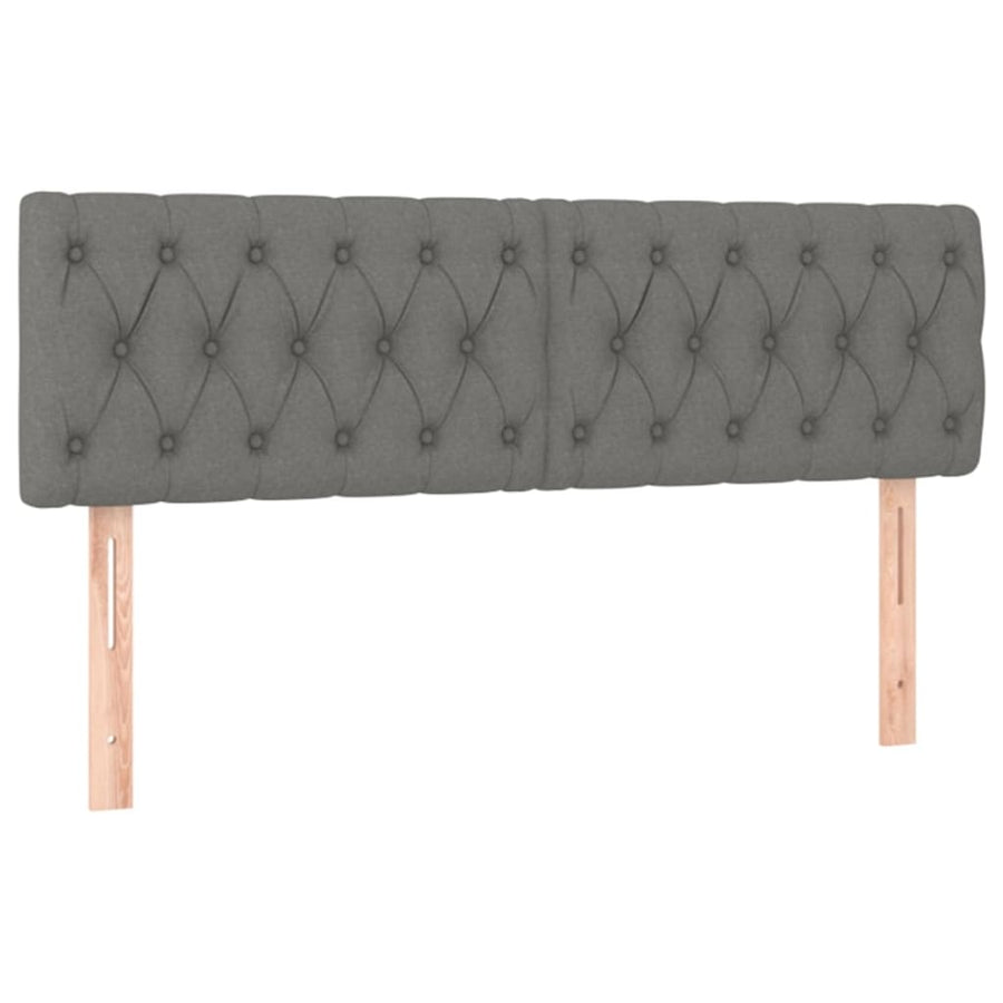 Boxspring Met Matras Stof Donkergrijs 160 x 200 cm Getuft ontwerp
