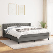 Boxspring met matras 160x200 cm donkergrijs