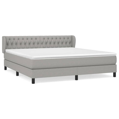 Boxspring Met Matras Stof Lichtgrijs 180 x 200 cm Getuft ontwerp