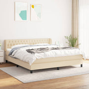Boxspring crèmekleurig 180x200 cm met matras