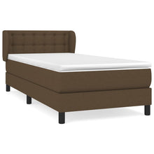Boxspring Met Matras Stof Donkerbruin 80 x 200 cm Knopen