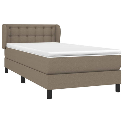 Boxspring met matras stof taupe 80x200 cm 80 x 200 cm Knopen