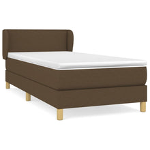 Boxspring Met Matras Stof Donkerbruin 90 x 200 cm Effen ontwerp
