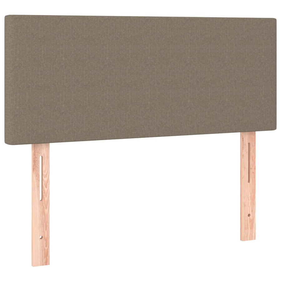 Boxspring Met Matras Stof Taupe 100 x 200 cm Effen ontwerp