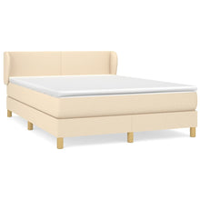Boxspring met matras stof crèmekleurig 140x190 cm 140 x 190 cm Crème