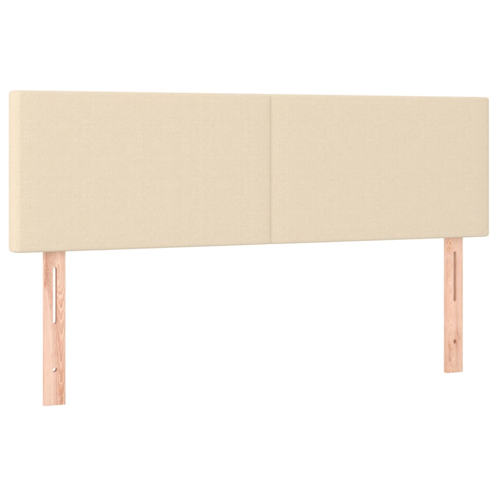 Boxspring Met Matras Stof Kleurig Crème 140 x 200 cm Effen ontwerp