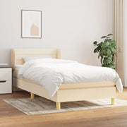 Boxspring bed 80x200 cm crème met pocketvering matras
