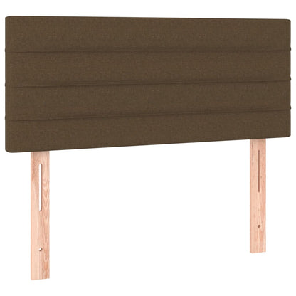 Boxspring Met Matras Stof Donkerbruin 100 x 200 cm Horizontale strepen
