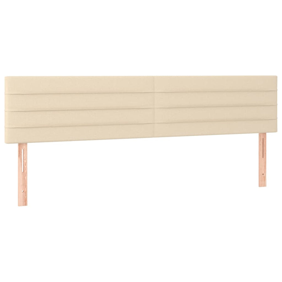 Boxspring Met Matras Stof Crèmekleurig 180X200 Cm 180 x 200 cm Horizontale strepen
