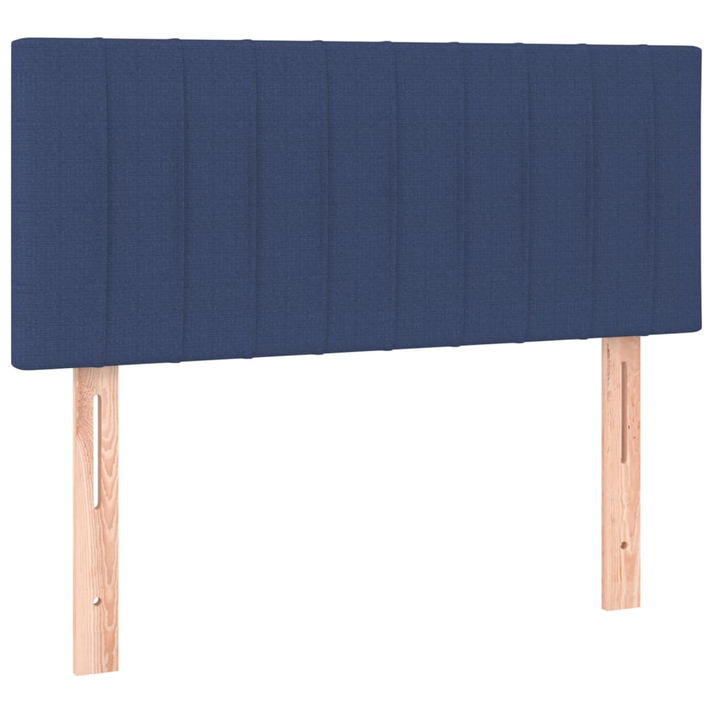 Boxspring Met Matras Stof Blauw 100 x 200 cm Verticale strepen
