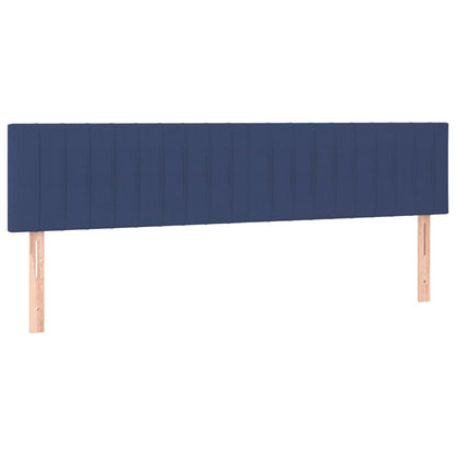 Boxspring Met Matras Stof Blauw 160 x 200 cm Verticale strepen