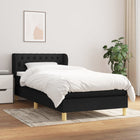 Boxspring Met Matras Stof Zwart 90 x 190 cm Getuft ontwerp