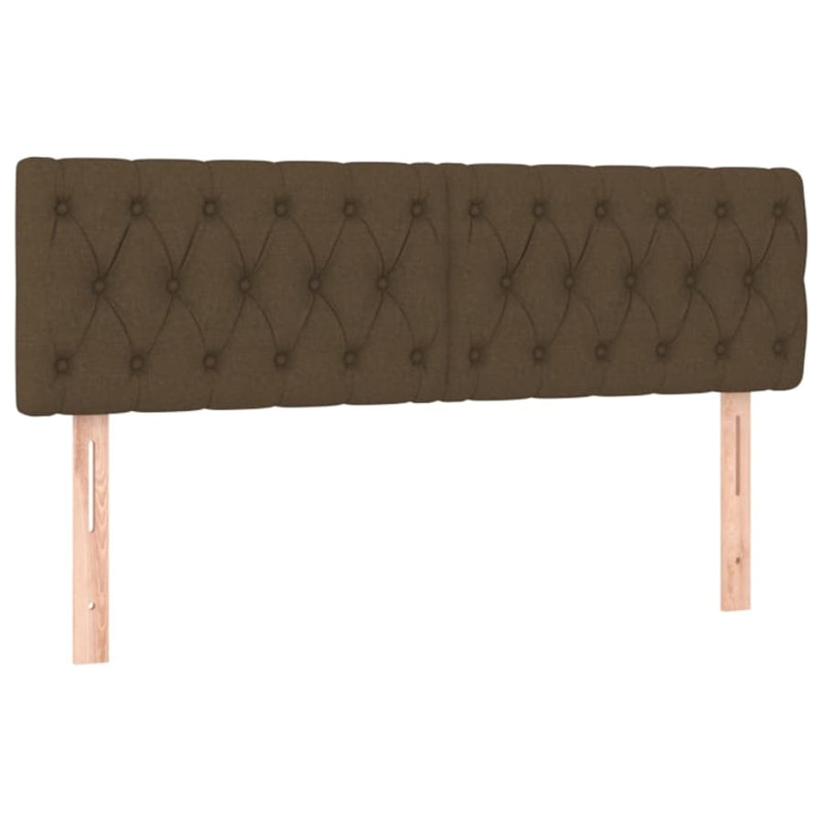 Boxspring Met Matras Stof Donkerbruin 140 x 190 cm Getuft ontwerp