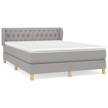Boxspring Met Matras Stof Lichtgrijs 140 x 200 cm Getuft ontwerp