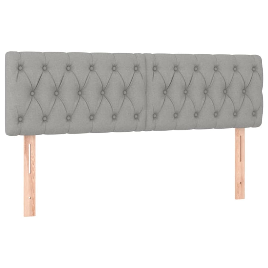 Boxspring Met Matras Stof Lichtgrijs 160 x 200 cm Getuft ontwerp