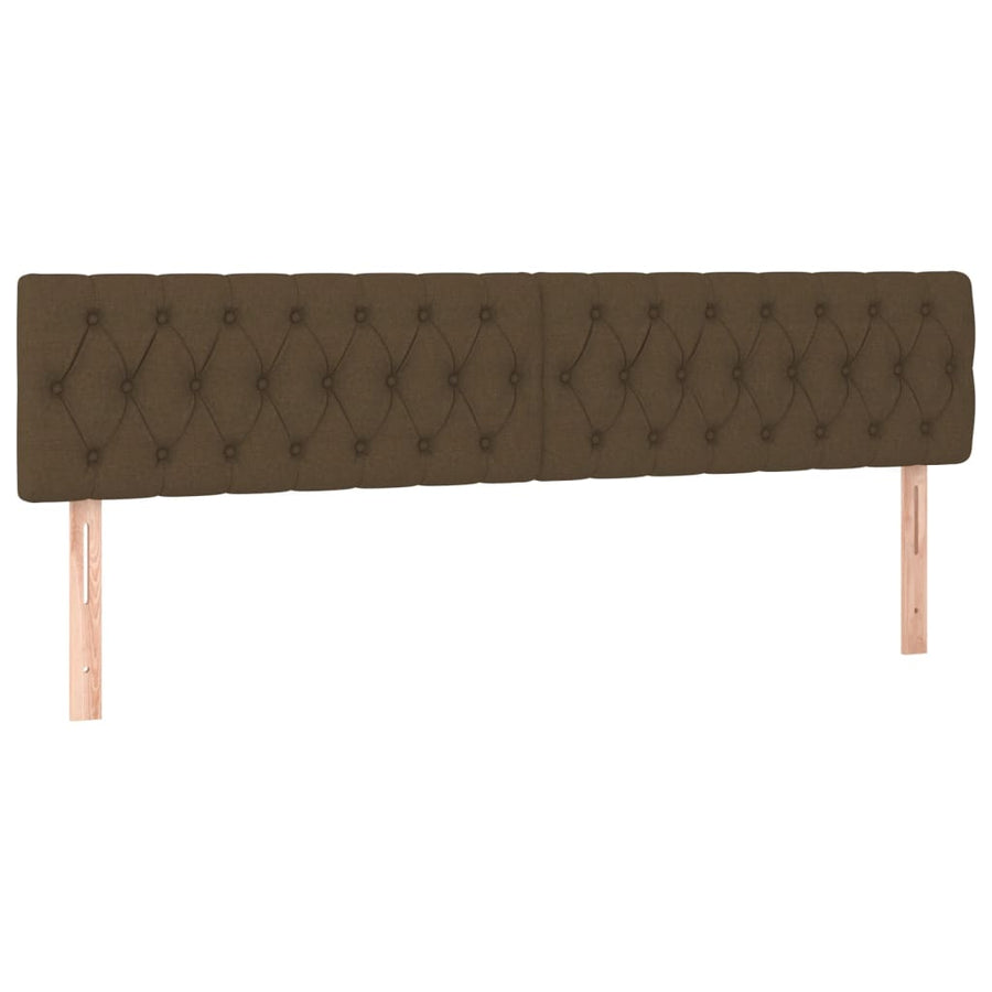 Boxspring Met Matras Stof Donkerbruin 200 x 200 cm Getuft ontwerp