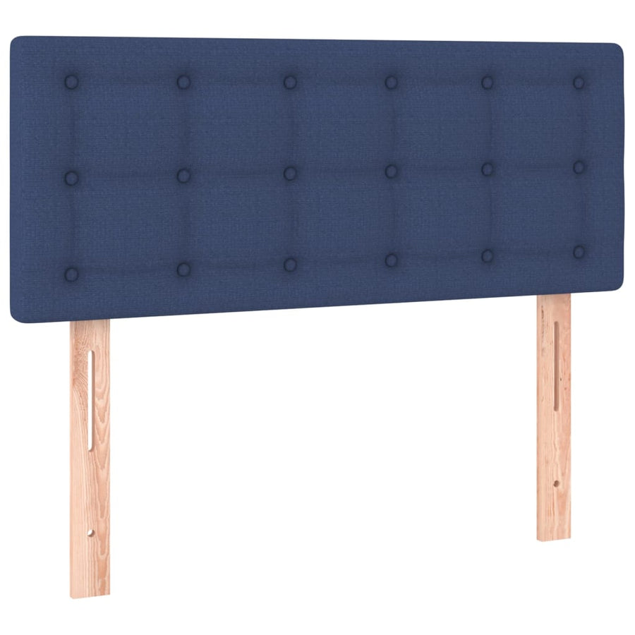 Boxspring Met Matras Stof Blauw 80 x 200 cm Knopen