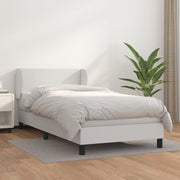 Boxspring met matras 90x200 cm wit kunstleer