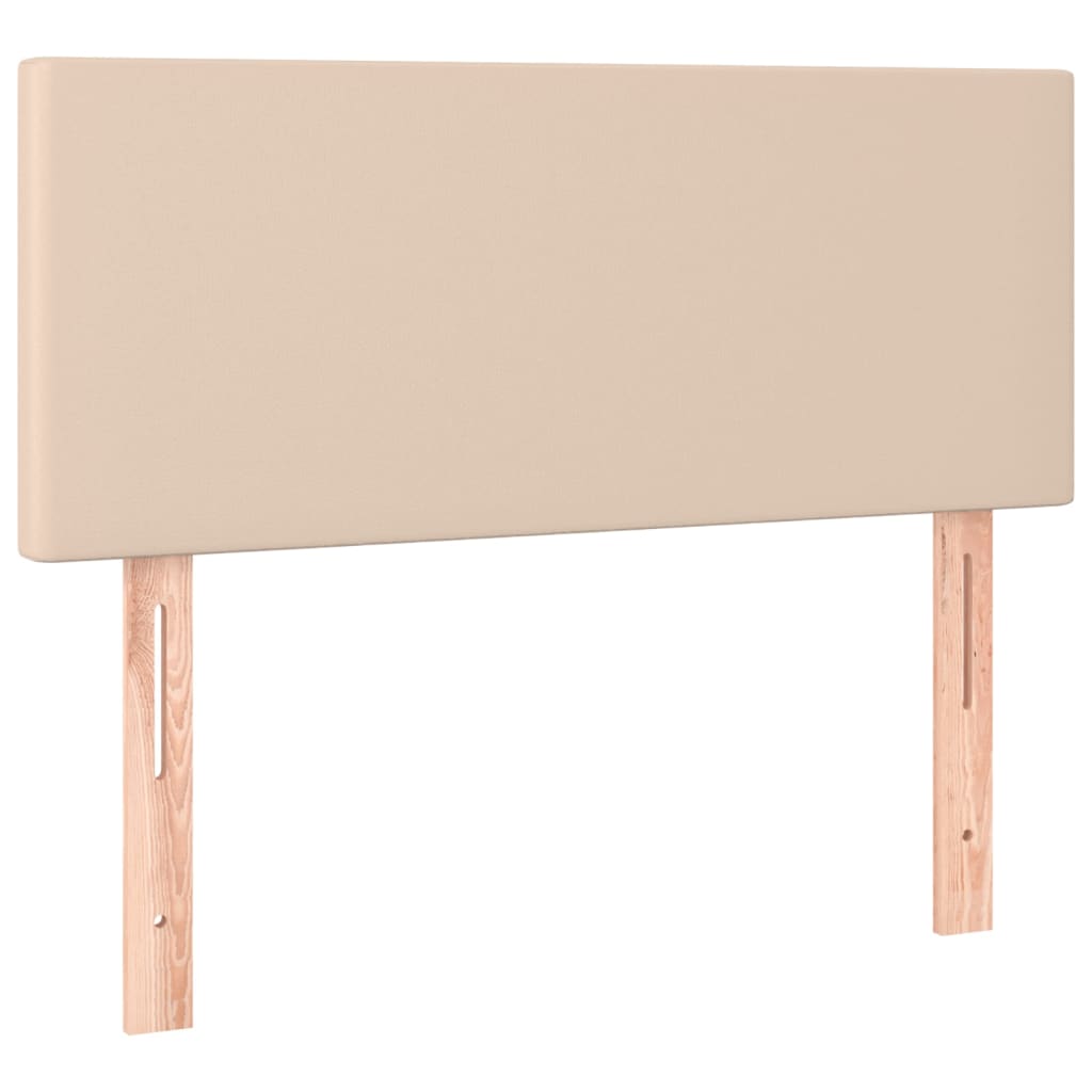 Boxspring met matras kunstleer cappuccinokleurig 90x200 cm 90 x 200 cm Cappuccino