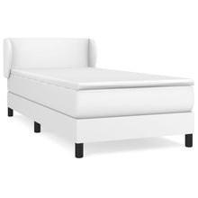 Boxspring Met Matras Kunstleer Wit 100 x 200 cm Effen ontwerp