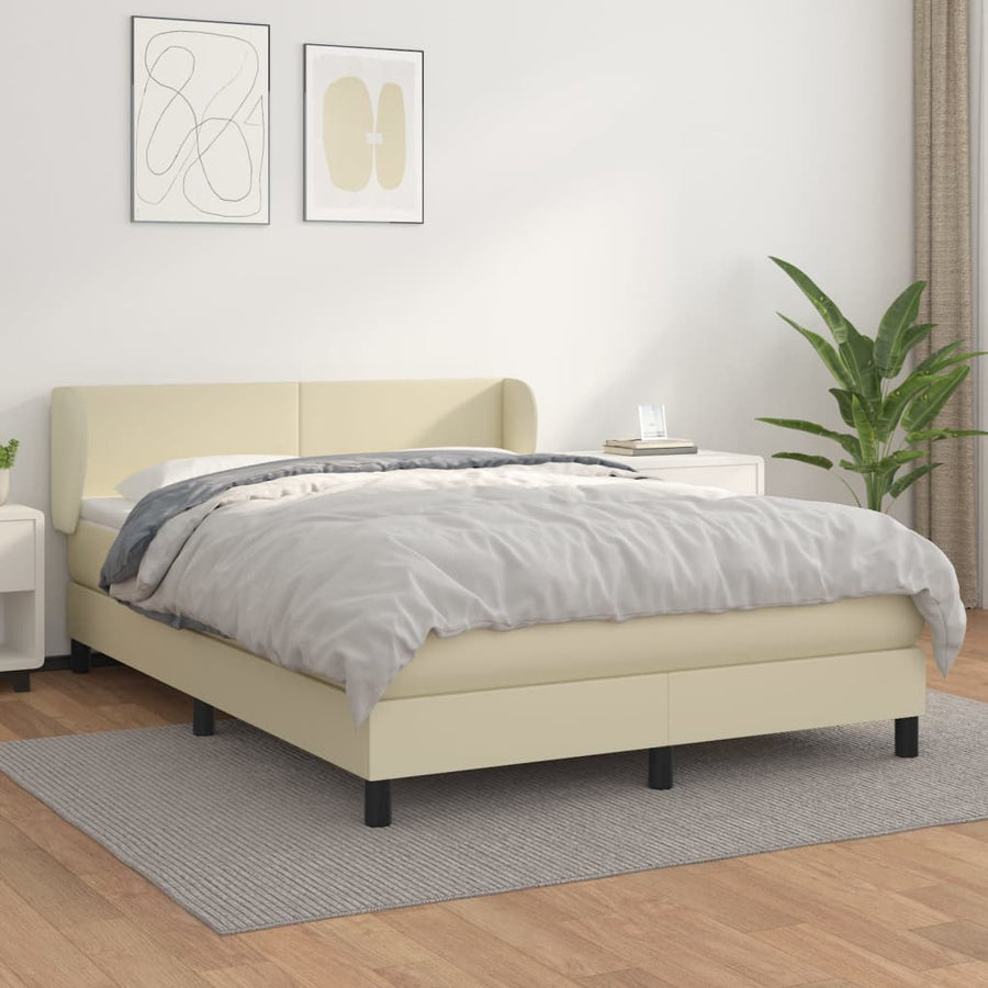 Boxspring Met Matras Kunstleer Kleurig 140 x 200 cm