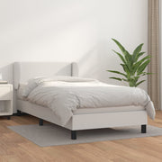 Boxspring met matras 100x200 cm wit kunstleer