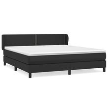 Boxspring Met Matras Kunstleer Zwart 180 x 200 cm Effen met spijkers