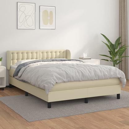 Boxspring Met Matras Kunstleer Kleurig 140 x 190 cm